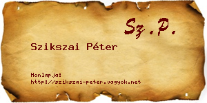 Szikszai Péter névjegykártya
